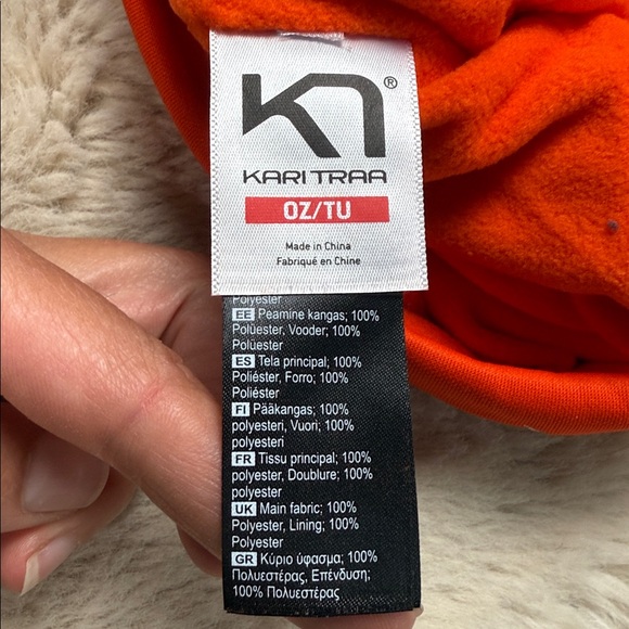 NWT Kari Traa Kari Beanie Fleece Lined Tango Orange - Picture 7 of 10